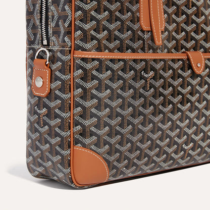 Ambassade MM Document Case Black & Tan