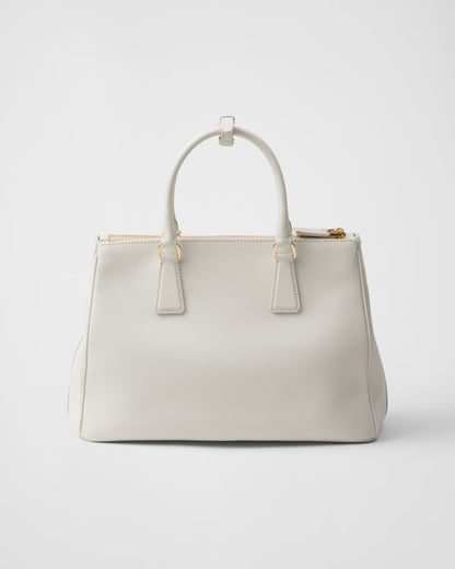Galleria large white leather bag