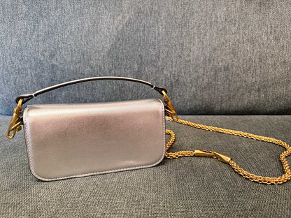 Borsa a tracolla impreziosita da cristalli Locò beige