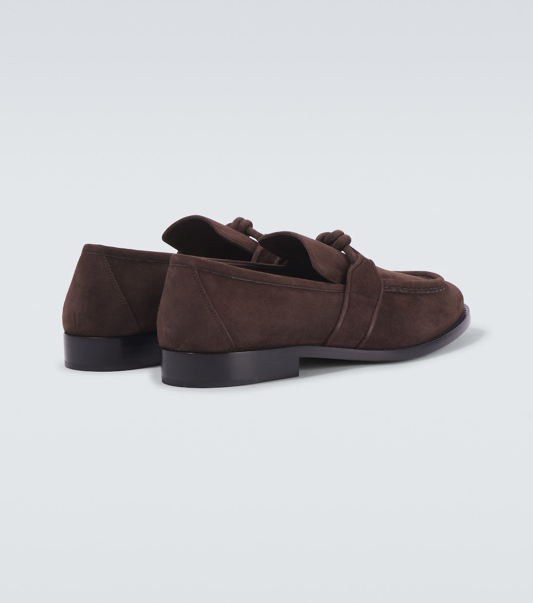 Astaire Knot brown suede loafers