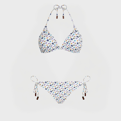 Bikini set donna a triangolo Micro Ronde des Tortues bianco