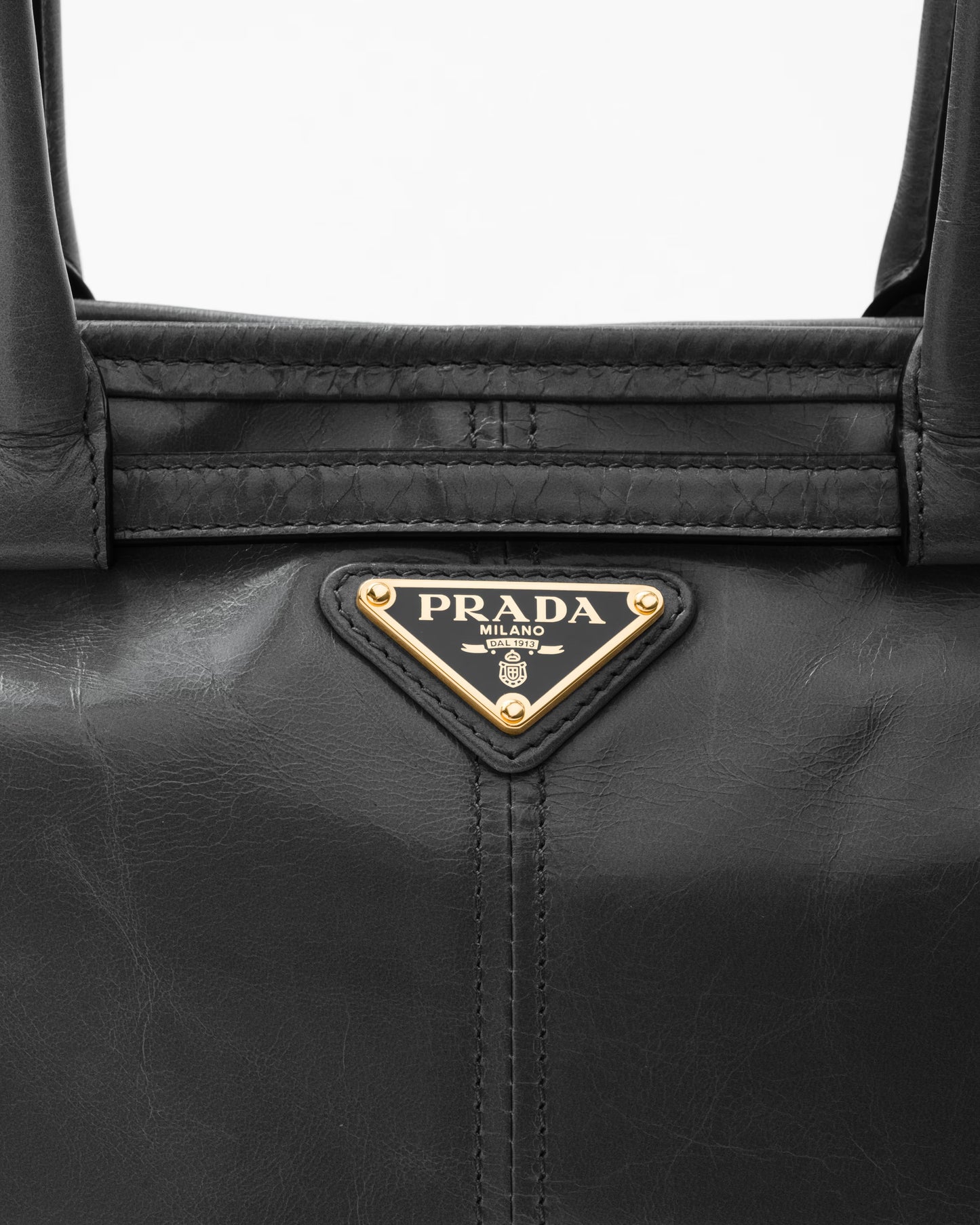 Bonnie medium black leather handbag