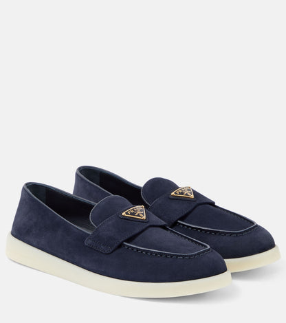 Mokassins Saint Tropez aus blauem Wildleder