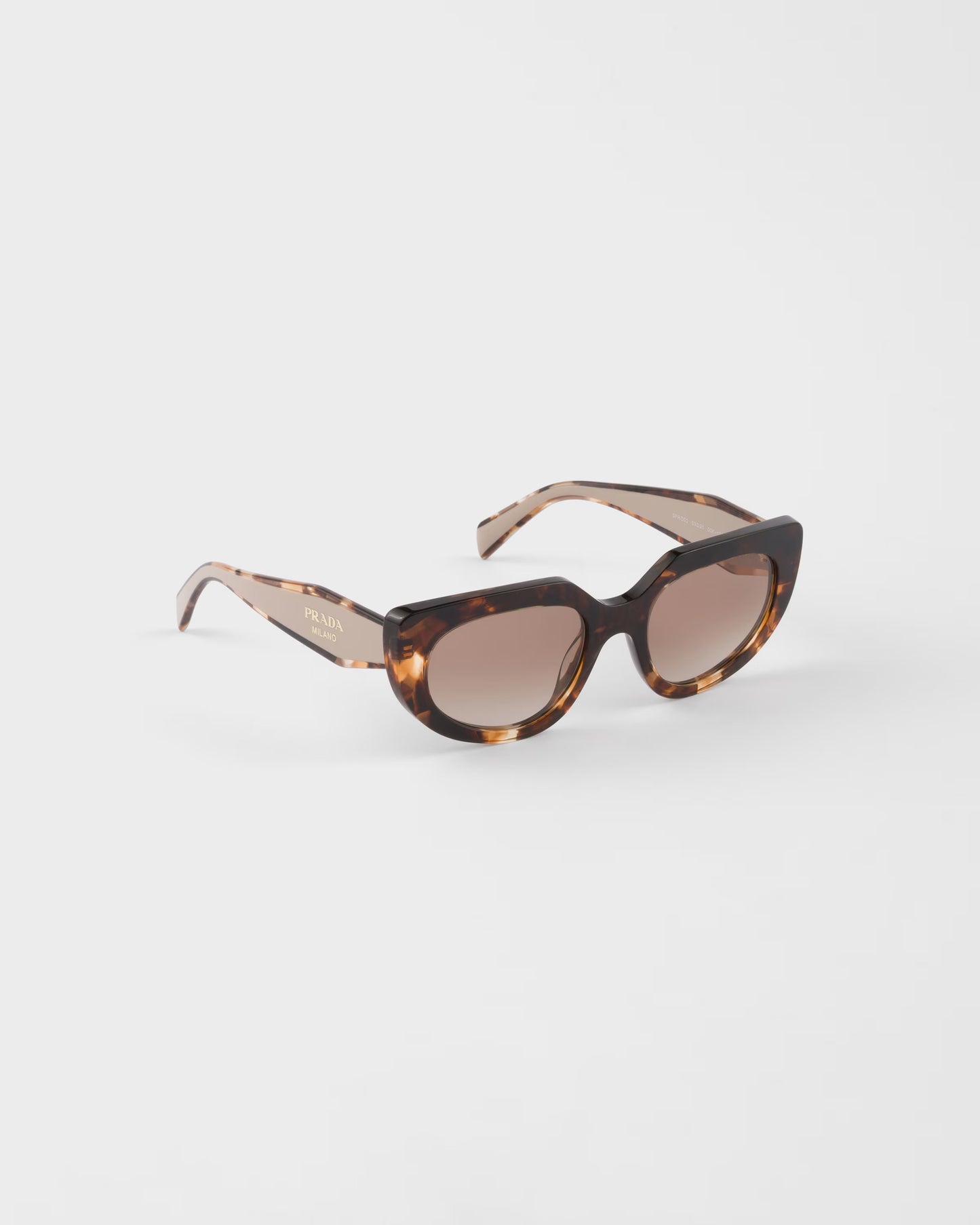 Oval sunglasses with logo and coffee lenses