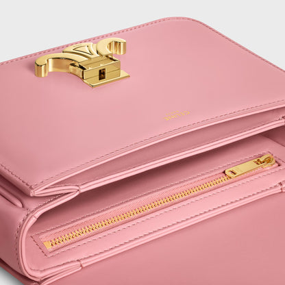 Borsa Teen Triomphe in pelle di vitello lucida rosa