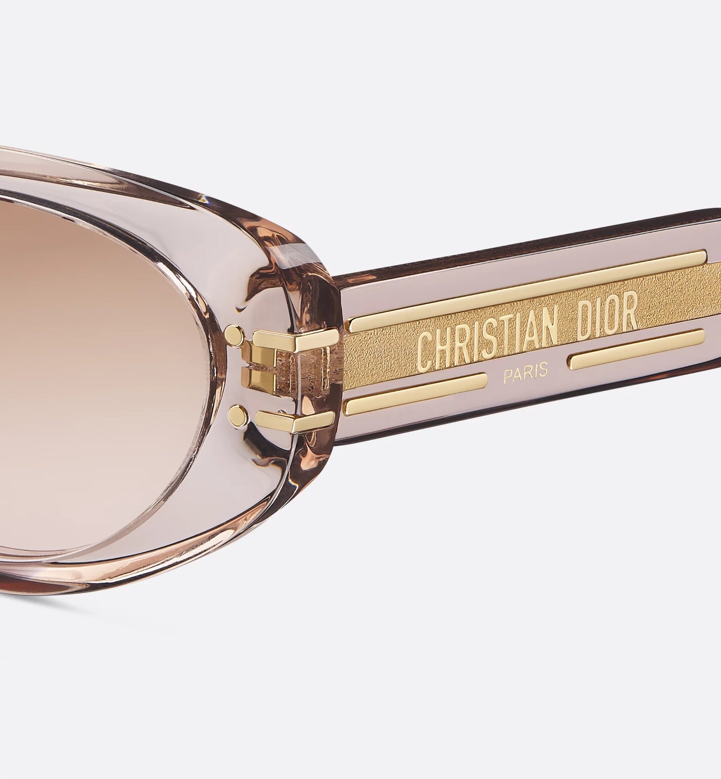 Women's Signature B8U beige transparent oval sunglasses