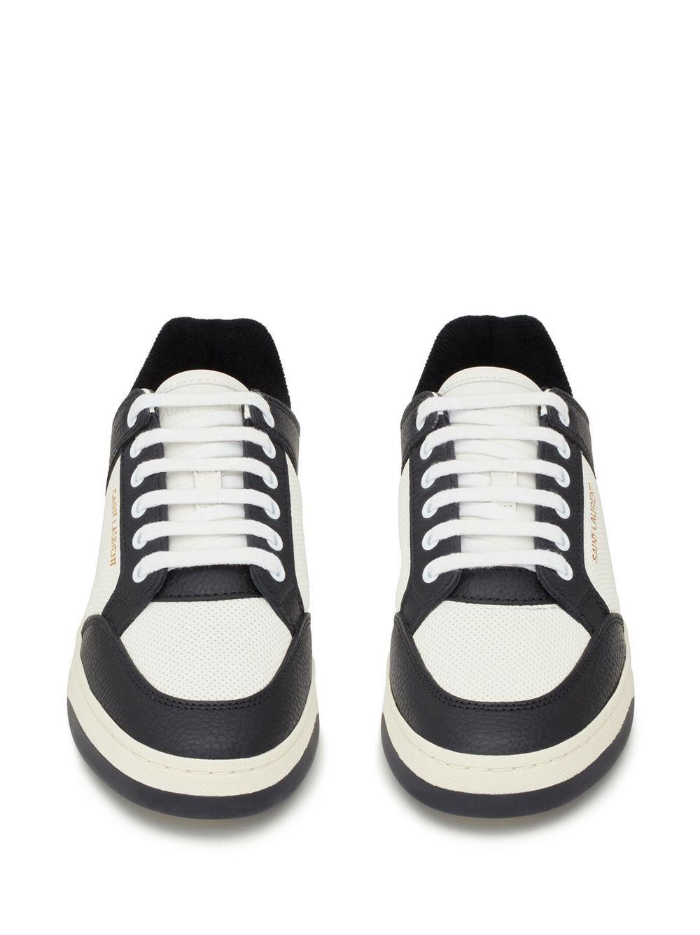 SL/61 low-top sneakers in black/white calfskin