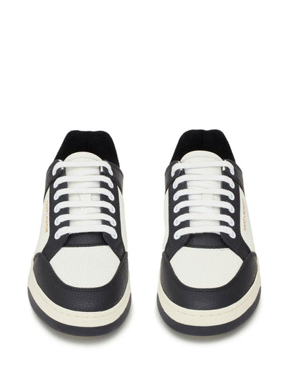 SL/61 low-top sneakers in black/white calfskin