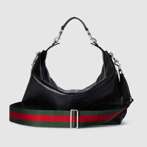 Borsa a tracolla Brera misura media in pelle nera