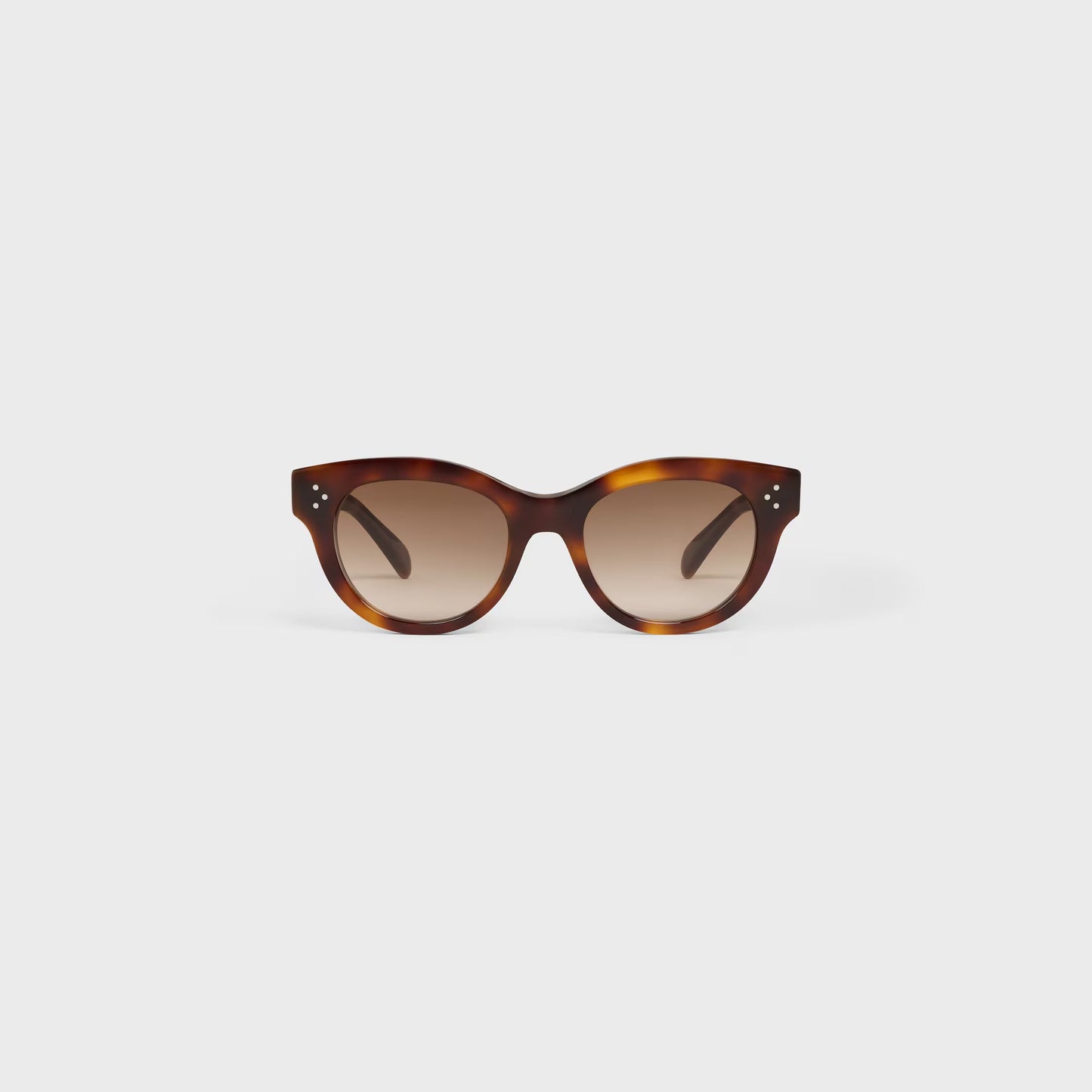 Occhiali da sole rotondi S332 in acetato avana classico donna