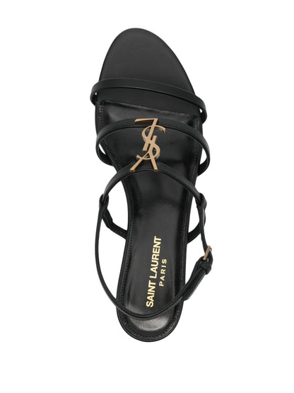 Black leather Cassandra sandals