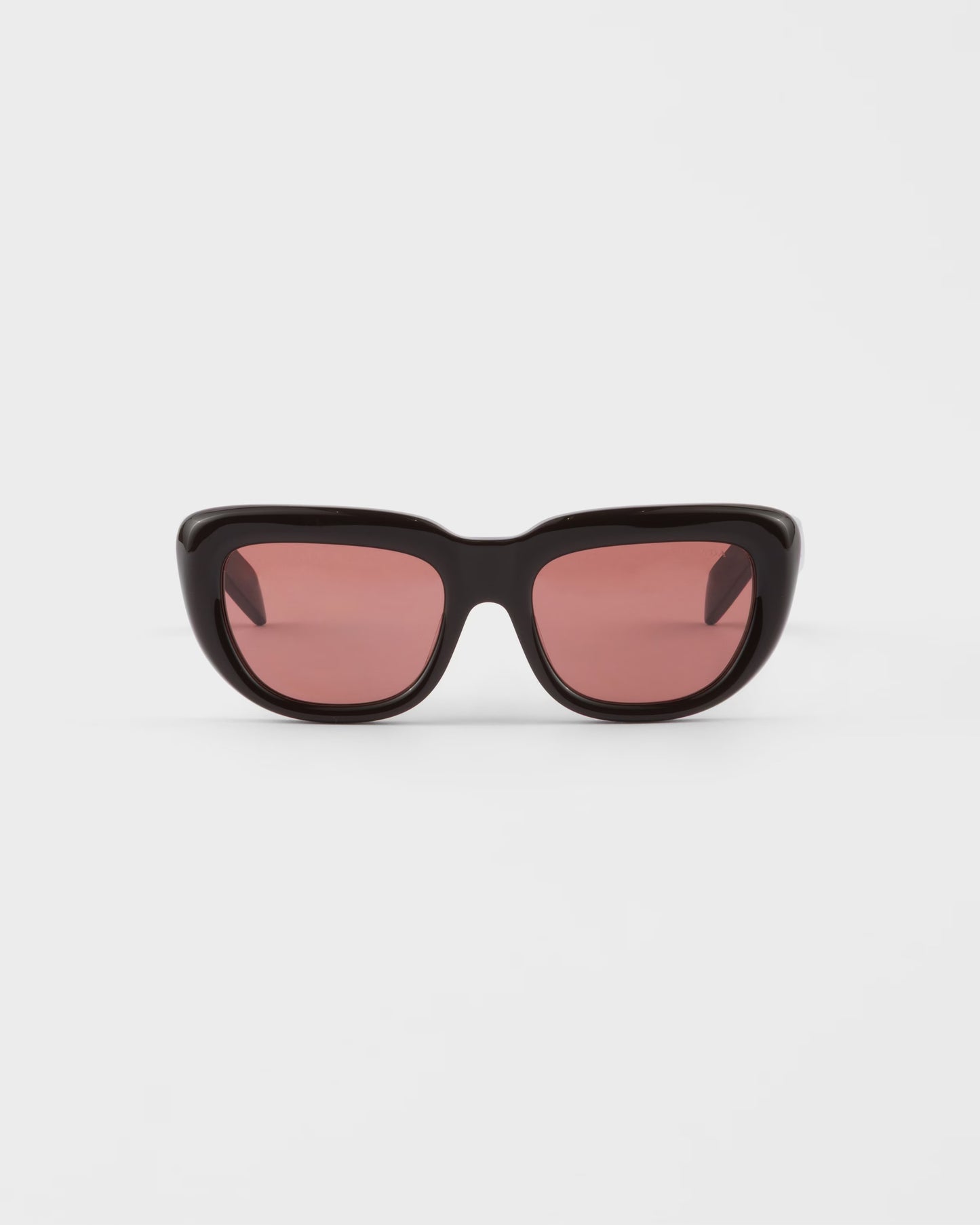 Black rectangular acetate sunglasses with Cigar Lenses