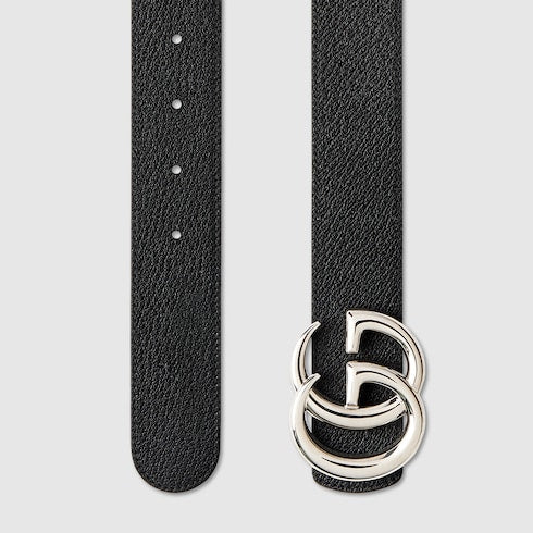 Men's Reversible Black Leather GG Marmont Belt