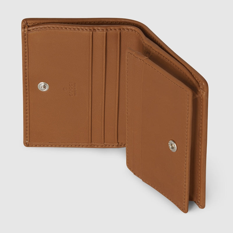 Mini portafoglio GG Emblem Denim Blue