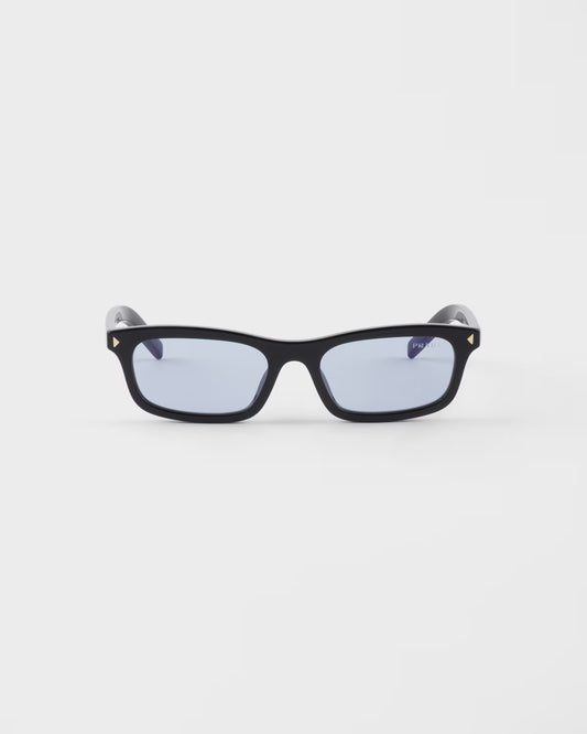 Occhiali da sole con Iconica Placca in acetato nero