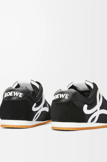 Sneaker Ballet Runner 2.0 in nylon e pelle nero