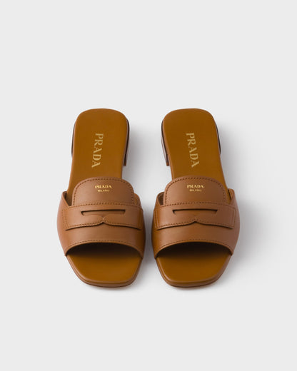 Leder-Slider-Sandalen