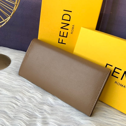 Portafoglio lungo pieghevole beige