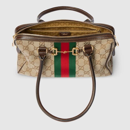 Mittelgroße Handtasche Beige und Braun