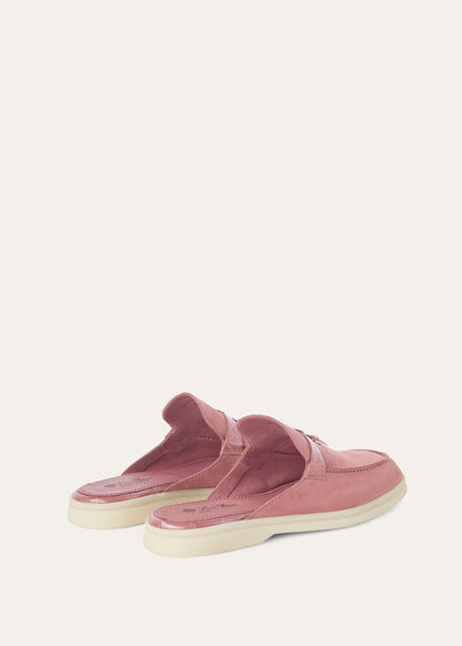 Babouche Charms Walk in pelle scamosciata rosa