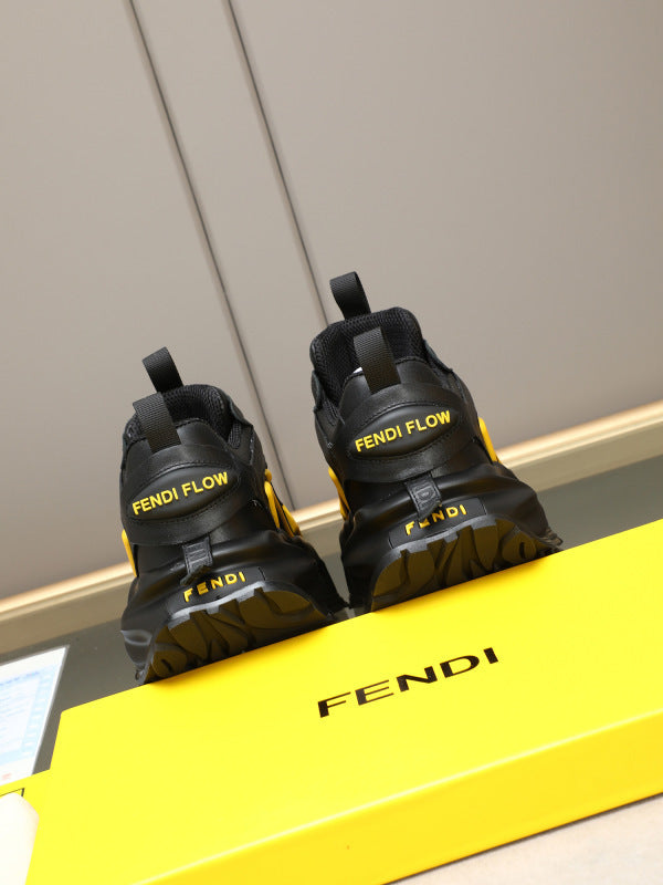 Roma sneakers in black and yellow