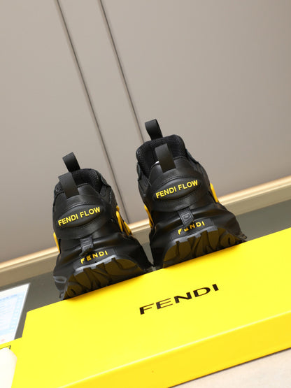 Roma sneakers in black and yellow