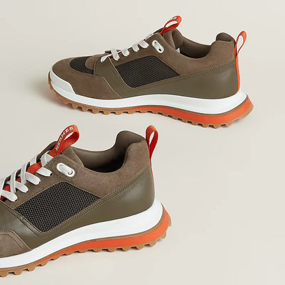 Leader sneaker étoupe / green