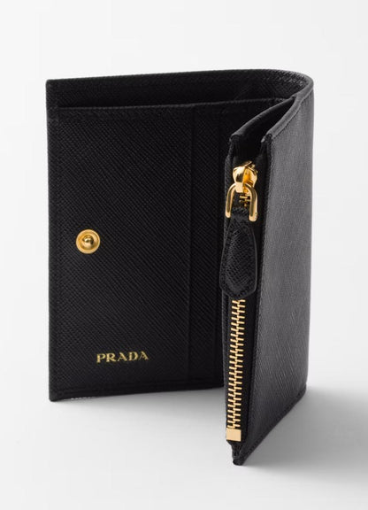 Small Saffiano Black Wallet