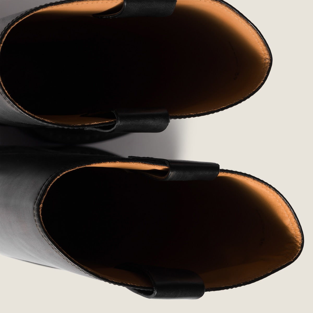 Black leather boots
