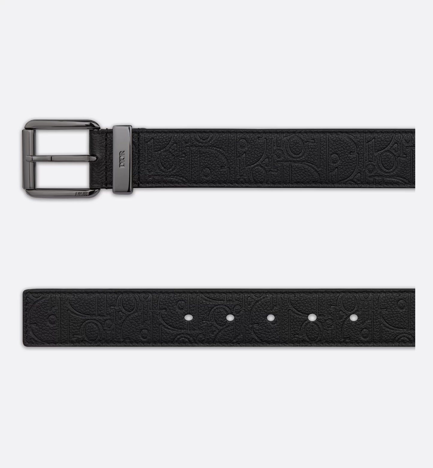 Men's Gravity black leather belt 35mm