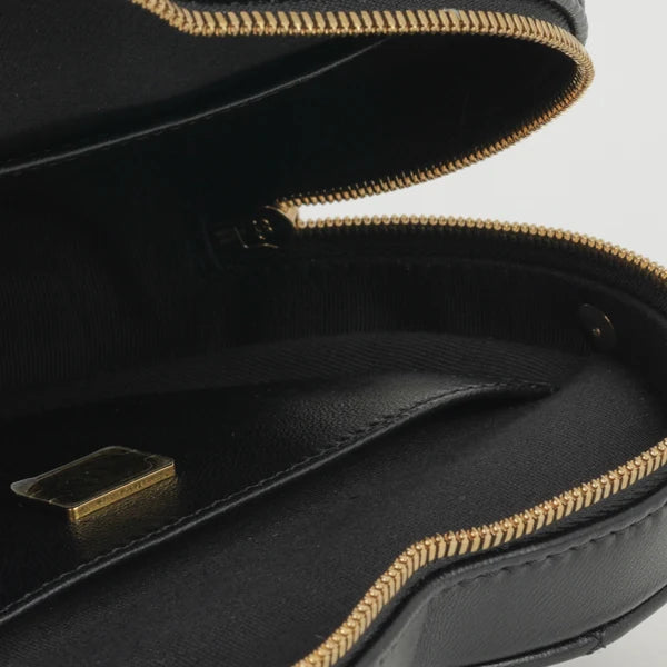 Borsa Large Heart - Pelle di agnello nera
