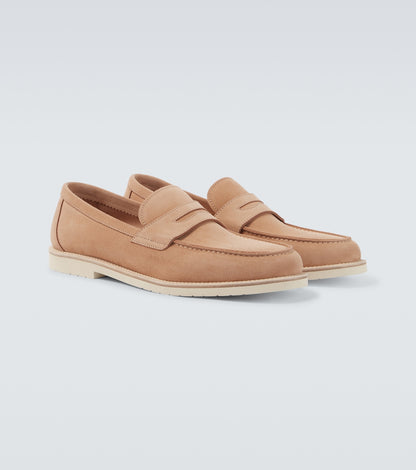 Siena brown suede Penny loafers