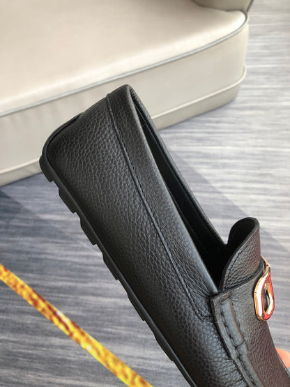 VLogo Mocassini driver in pelle Signature nere
