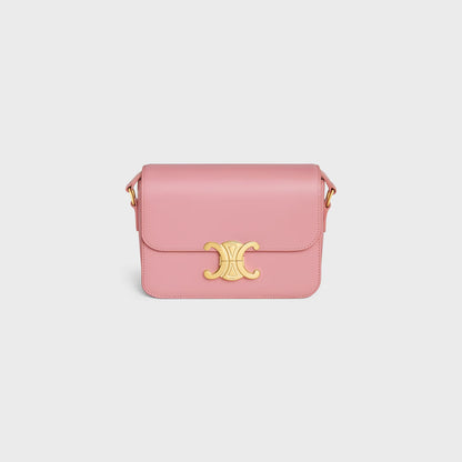 Borsa Teen Triomphe in pelle di vitello lucida rosa