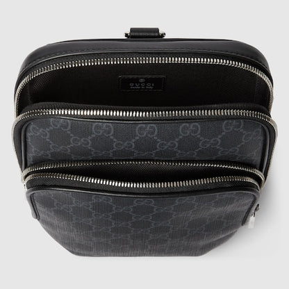 Borsa a tracolla GG nero misura piccola tessuto GG Supreme nero