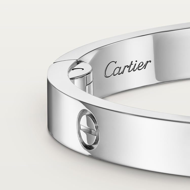 LOVE bracelet, medium model, 4 diamonds, silver