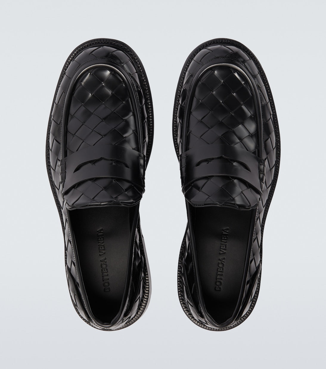 James Braided Black Leather Loafers