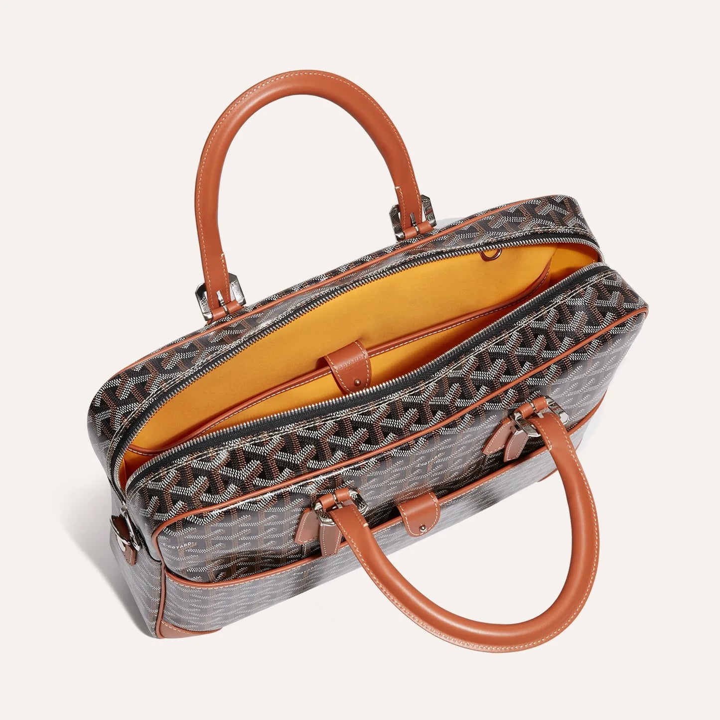 Ambassade MM Document Case Black & Tan
