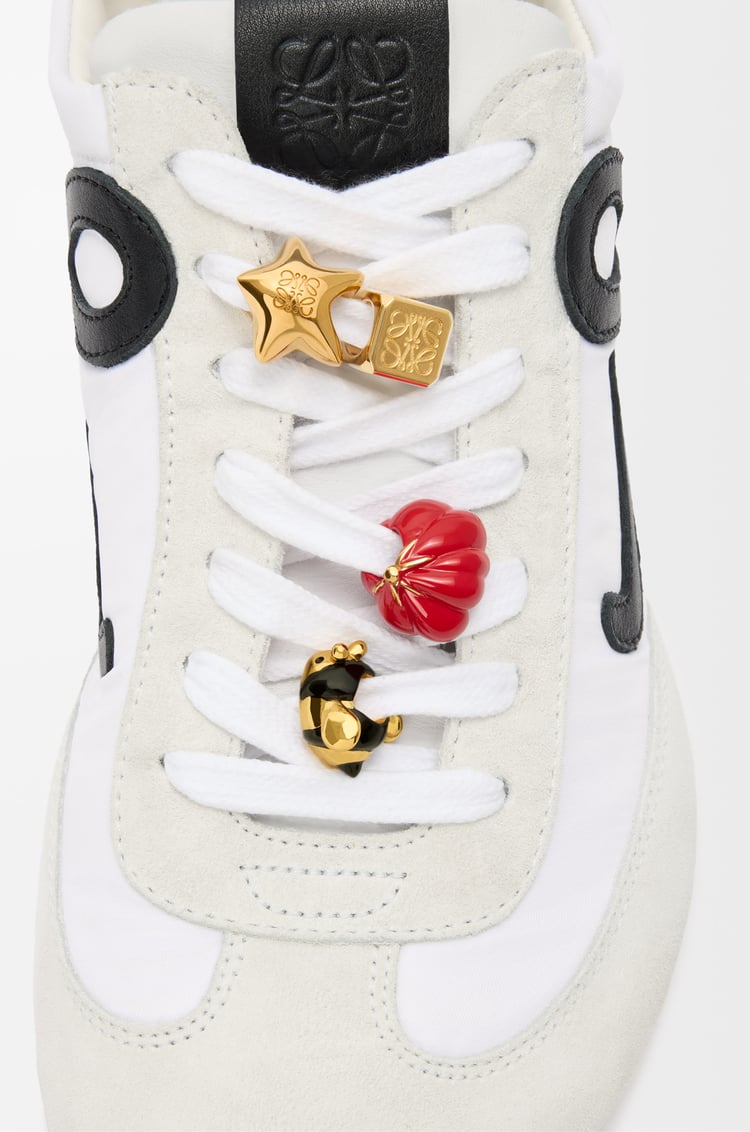 Sneaker Ballet Runner 2.0 in nylon e pelle bianco/nero