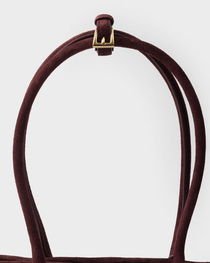 Bonnie medium suede handbag in Bordeaux
