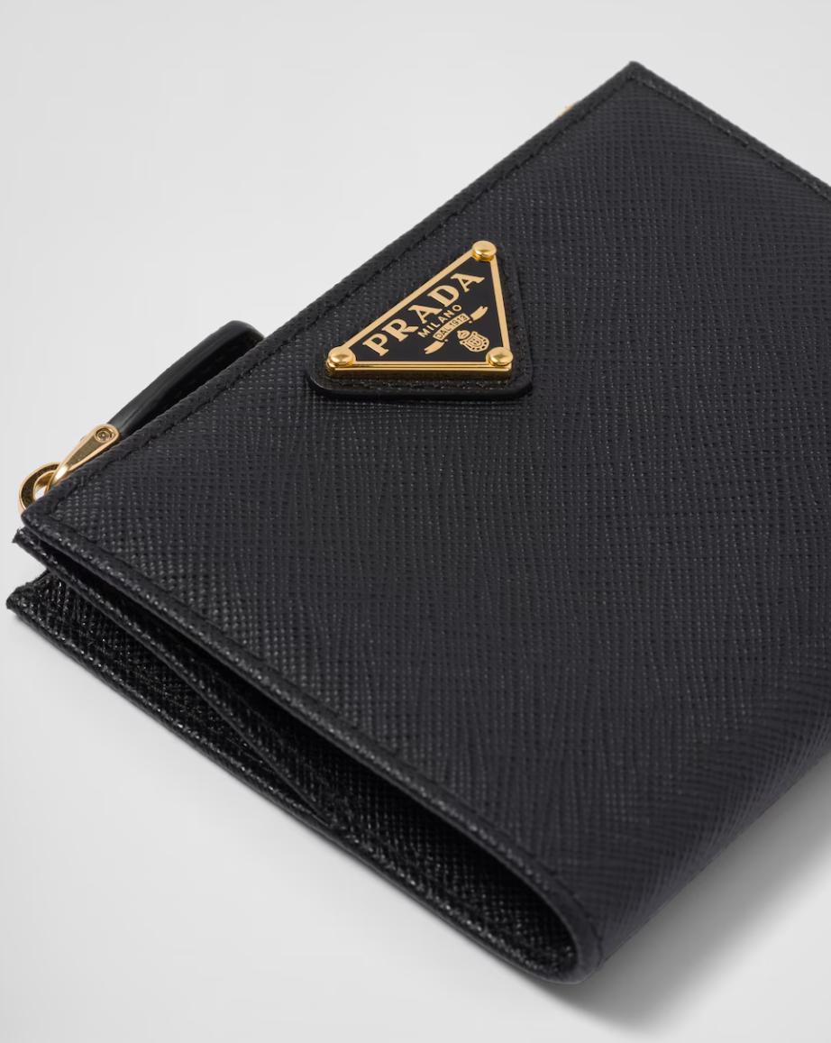 Small Saffiano Black Wallet