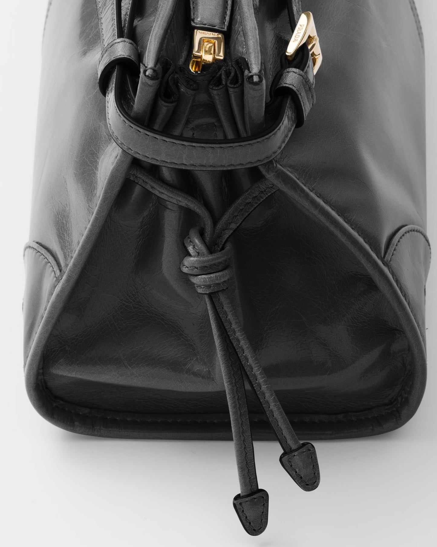 Bonnie medium black leather handbag
