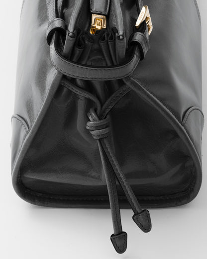 Bonnie medium black leather handbag