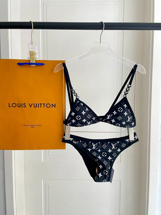 Bikini Monogram Chain Link Nero/Bianco