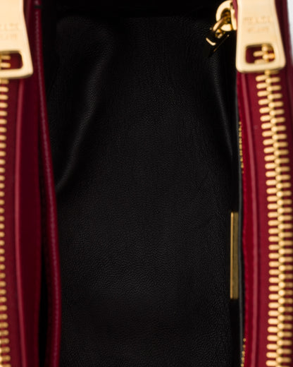 Cherry Red Patent Saffiano Leather Galleria Mini Bag