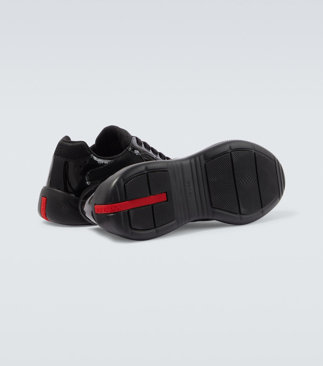 Prada Vernice Bike America Cup Sneakers Nero