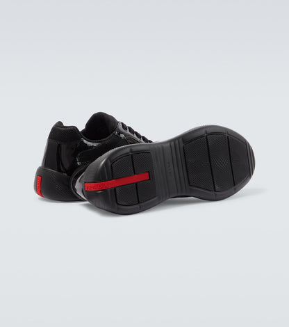Prada Vernice Bike America Cup Sneakers Nero