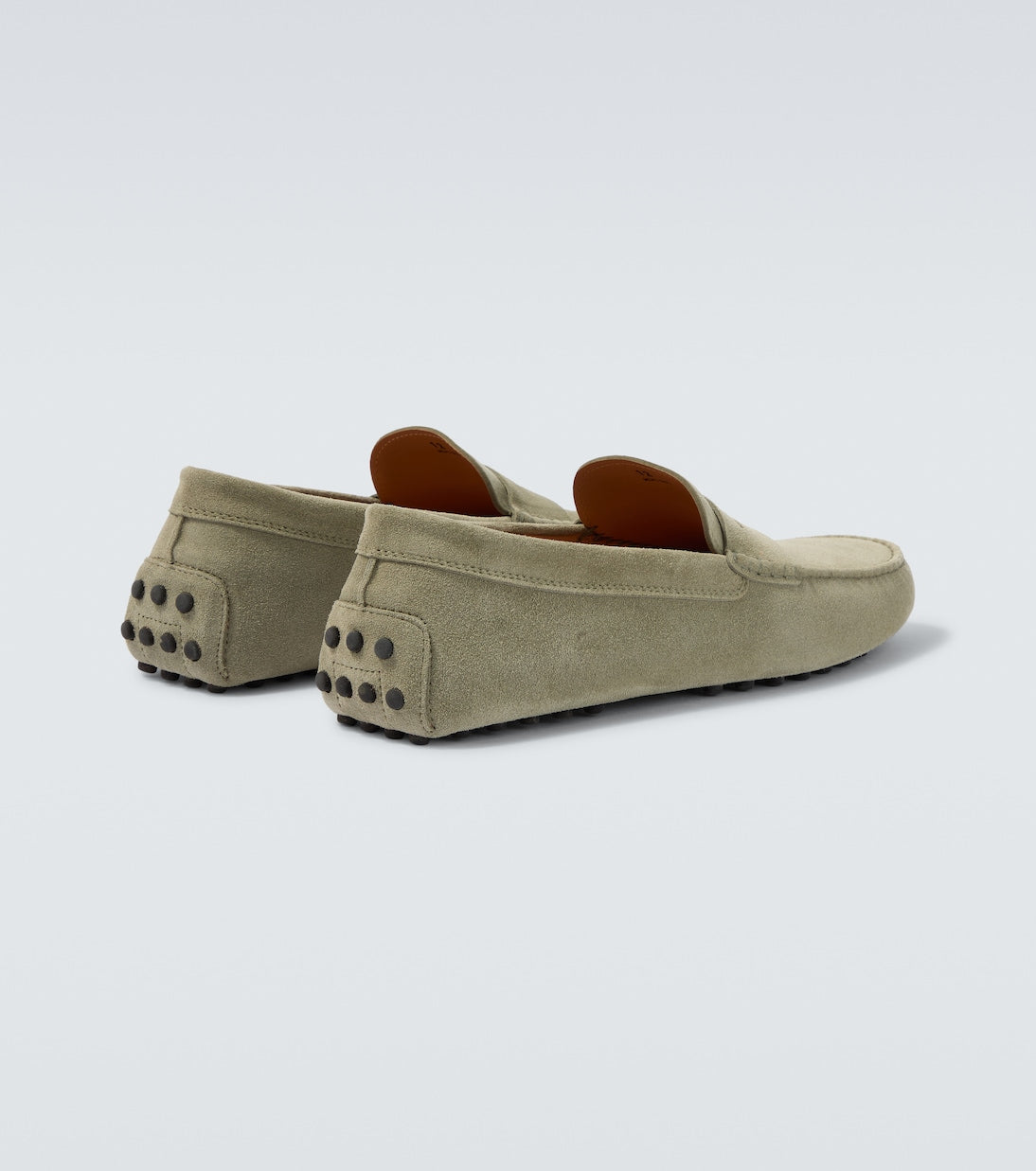 Green Suede Gommino Loafers