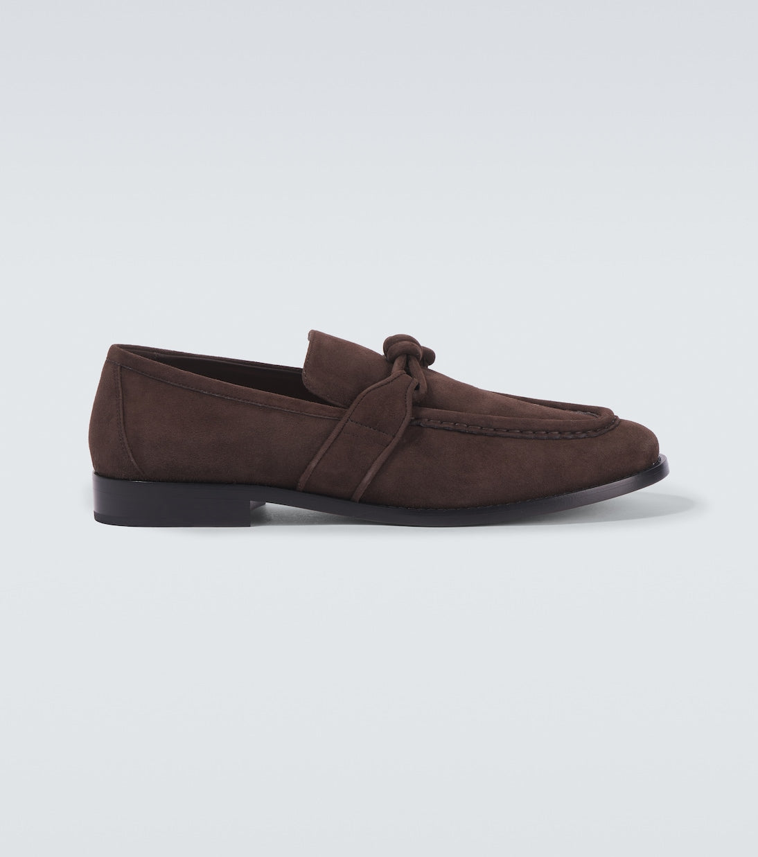 Astaire Knot brown suede loafers