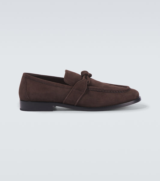 Mocassini Astaire Knot in suede marrone